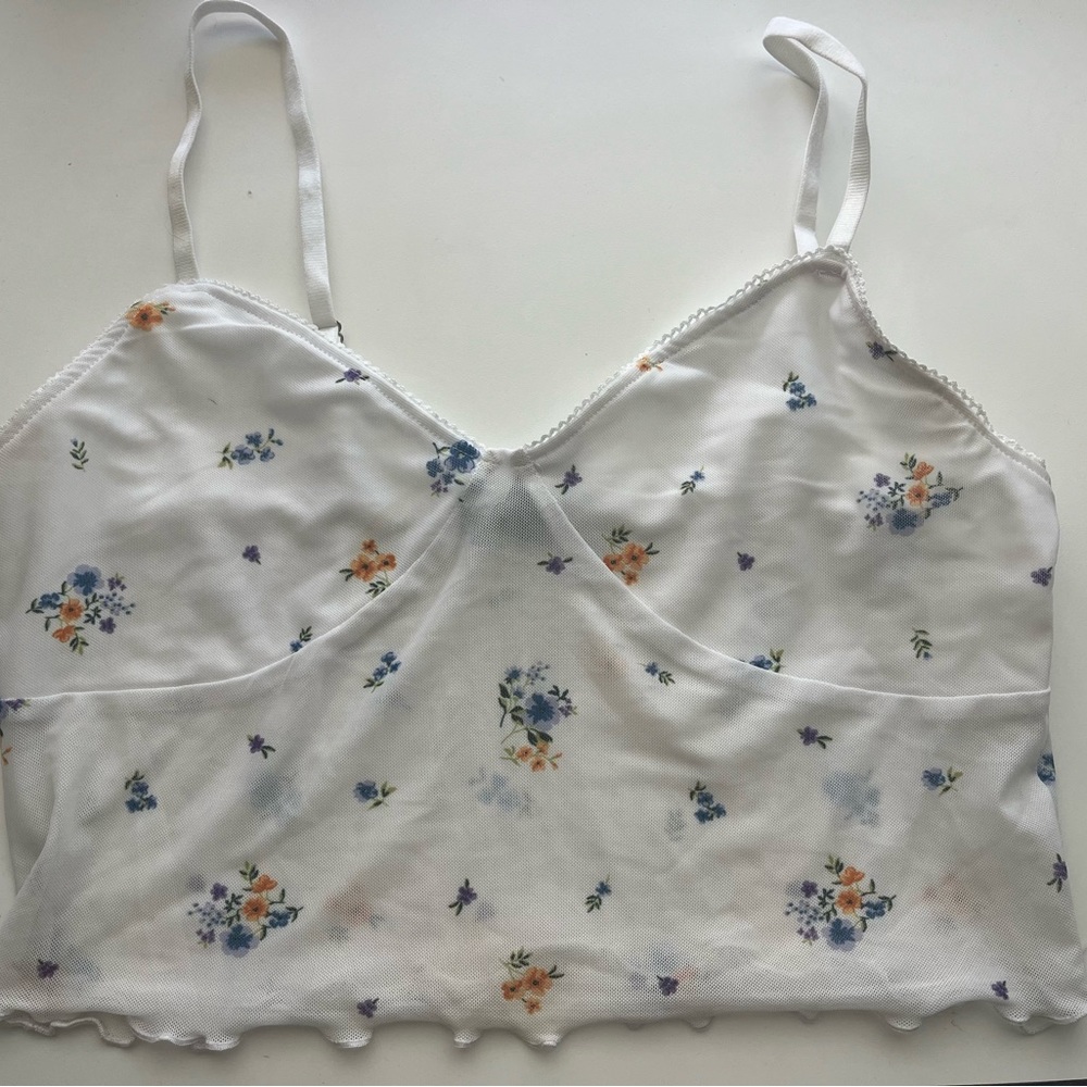 Floral see through top